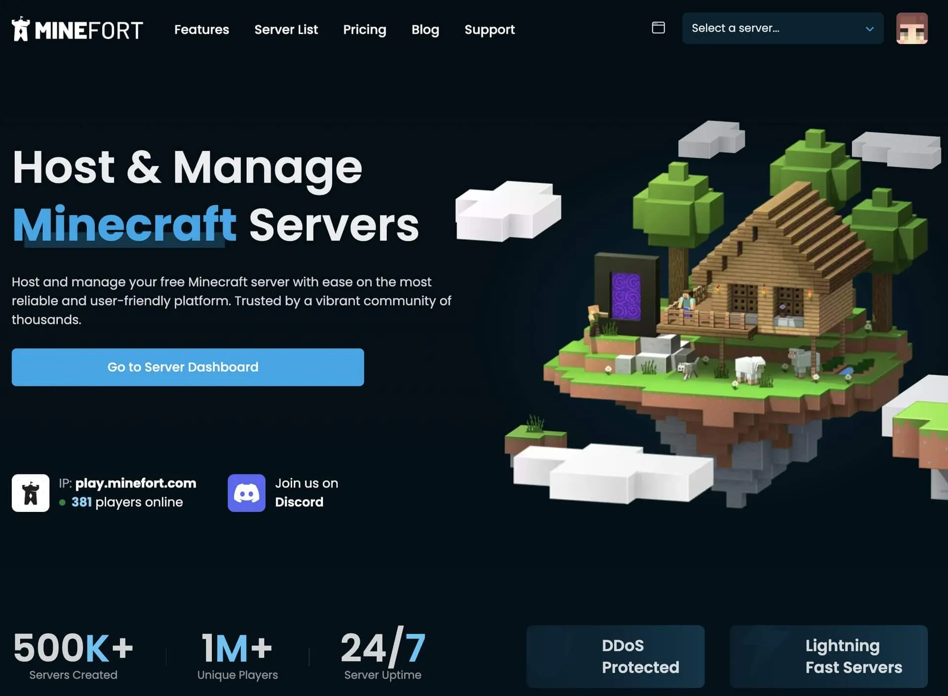 Minefort - affordable Minecraft servers from the Netherlands