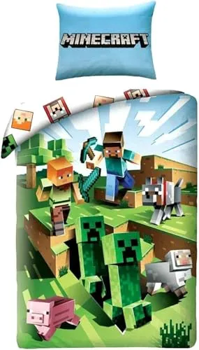 Minecraft Battle Single Cotton Duvet Cover Set