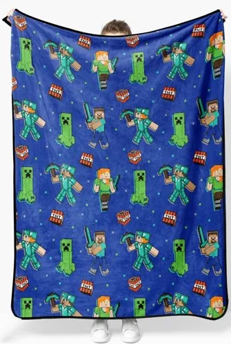 Jay Franco Minecraft Plush Throw Blanket 50 x 60 in