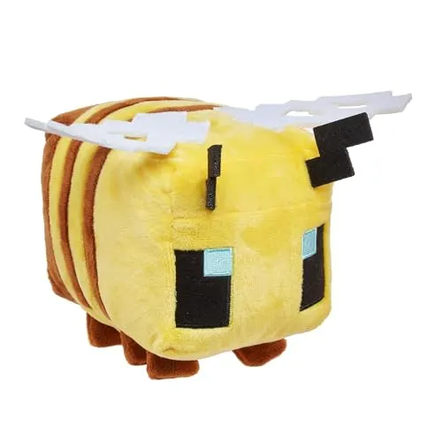 Mattel Minecraft Bee Character Plush, 8" Soft Dolls