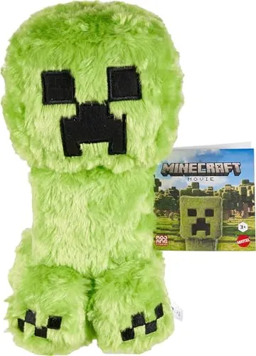 Mattel Minecraft Plush Toy, Creeper Soft Doll Inspired by A Minecraft Movie Character, 8-inch