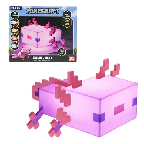 Paladone Minecraft Axolotl Light - Officially Licensed Minecraft Product
