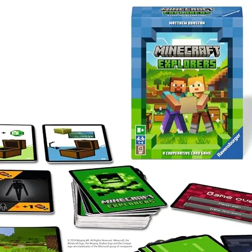 Ravensburger Minecraft Explorers – Cooperative Card Game for 2-4 People Ages 8 and up