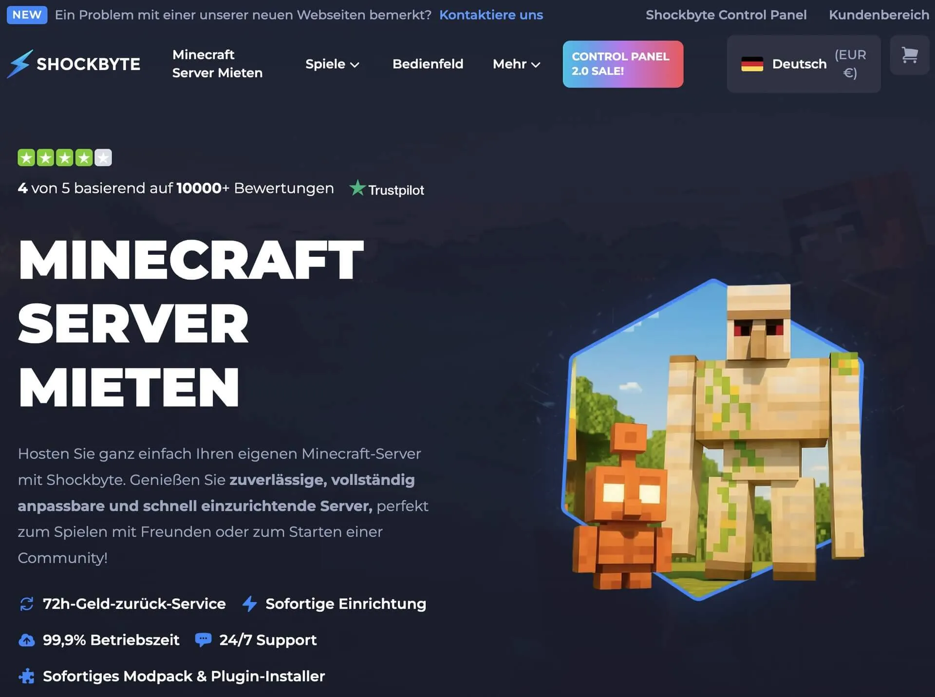 Shockbyte - affordable Minecraft servers from Australia